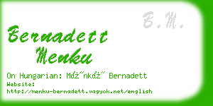 bernadett menku business card